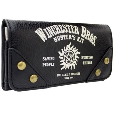 Afbeelding van Super Natural Winchester Bros Kit de Chasseurs Porte Monnaie Tripli Poche à Pièces &amp; Carte, Noir