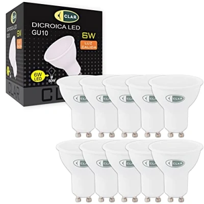 Afbeelding van CLAR GU10 led lamp, 6 W, spot, warm wit (10 stuks)