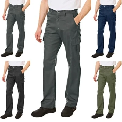 Afbeelding van Lee Cooper Klassieke werkbroek voor heren met meerdere zakken, grijs, 36W/31L (regular)