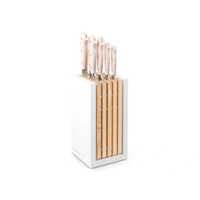 Afbeelding van Wusthof Classic Colour 7 delige messenset met blok Pink Himalayan Salt