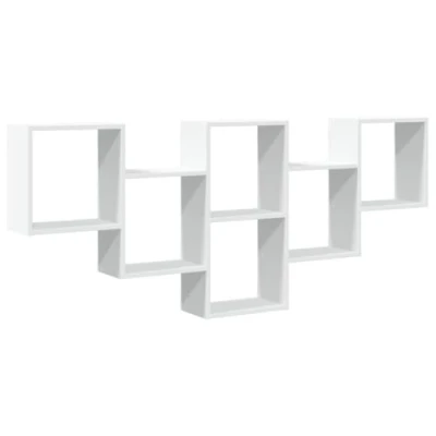 Afbeelding van vidaXL Wandschap 159x18x66 cm bewerkt hout wit