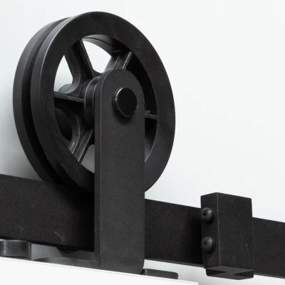 Afbeelding van Intersteel Schuifdeursysteem Wheel Top mat zwart