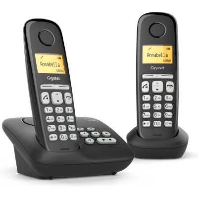 Afbeelding van Gigaset AL220A Duo v2 DECT telefoon met antwoordapparaat Zwart