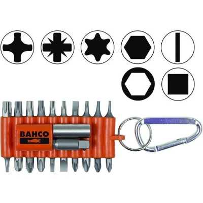Afbeelding van BAHCO type 59S/22 1 bitset met 10 bitjes en 2 koppelstukken plus handig insteekmagazijn riemclip