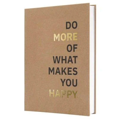Afbeelding van Notitieboek Jolie A5 kraft Pure Happiness lijn HC 192pag 100gr