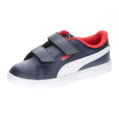 Image de Puma Mixte Smash 3.0 L V PS Basket, Navy White For All Time Red, 32 EU