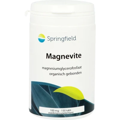 Afbeelding van Springfield Magnevite Magnesium Glycerofosfaat 100mg Tabletten 150st