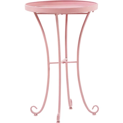 Afbeelding van Beliani CAVINIA Tuintafel Roze IJzer