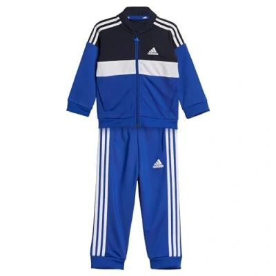 Afbeelding van adidas Sportswear Tiberio 3 Stripes Colorblock Shiny Trainingspak Kids Kinderen Blauw 92