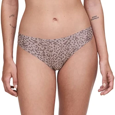 Afbeelding van Chantelle Tanga (bedrukt/wit) Softstretch slip, luipaard donker, één maat voor dames, Donker luipaard, maat,