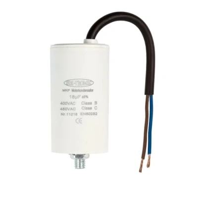 Afbeelding van EDI TRONIC motor condensator, werk startcondensator, kabel, 18µF, 450V, M8