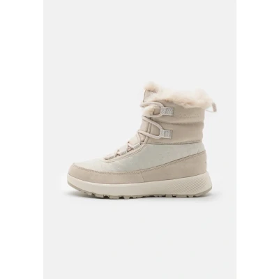 Afbeelding van Columbia SLOPESIDE PEAK LUXE Snowboots, Dames, Maat: 36.5, Dark stone/sea salt Leer en textiel