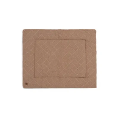 Afbeelding van Jollein Boxkleed 75x95cm Speelkleed Baby Check Knit Oatmeal