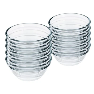 Afbeelding van GRÄWE Lot de 10 petits bols en verre, diamètre : 6 cm, pour confiture, mini à sauce