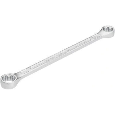 Afbeelding van HAZET 609 E10XE12 Tweezijdige ringsleutel 140 E10, E12 Chroom vanadium staal