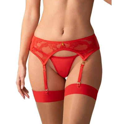 Afbeelding van Obsessive Aliosa Garter Belt Red L/XL