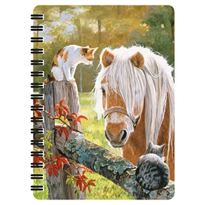 Afbeelding van 3D LiveLife Notitieblok The Tour of Deluxebase. Spiraalnotitieboek A6 Art Lenticular Paarden blanco pagina&#039;s gemaakt van gerecycled papier. Gelicentieerde illustraties de gerenommeerde
