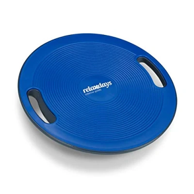 Afbeelding van Relaxdays balansbord balanceboard balans trainer balansbal 40 cm wiebelbord blauw