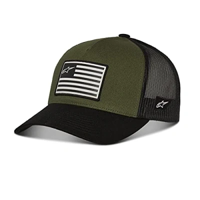 Afbeelding van Alpinestars Flag Snapback Baseballpet voor heren (1 stuk), Militair / Blk