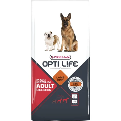 Afbeelding van Opti Life Adult Digestion Medium Maxi Hondenvoer 12.5+2.5 kg Promo
