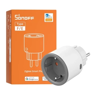 Afbeelding van SONOFF S60ZBTPF Zigbee Smart Plug (vereist Gateway) Remote Control, Energy Monitoring, Timer Schedules, Overload Protection, Repeater, Compatibel met eWeLink App