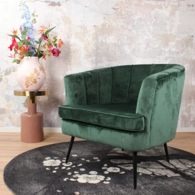 Afbeelding van Norah fauteuil velvet donkergroen