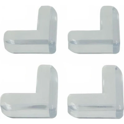 Afbeelding van Metaltex Tafelhoekbeschermers 4,1 Cm Rubber Transparant 4 Stuks