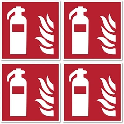 Afbeelding van Set van 4 brandveiligheidsstickers F001 DIN EN ISO 7010 / ASR A1.3 10 cm