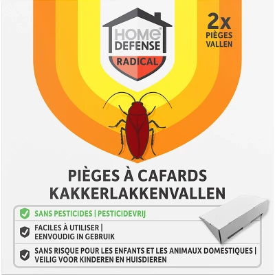 Afbeelding van HOME DEFENSE® Kakkerlakkenvallen Kakkerlakken bestrijden 2 vallen