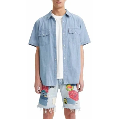 Afbeelding van Levi&#039;s SS Western New Overhemd, Heren, Maat: Medium, hyde chambray