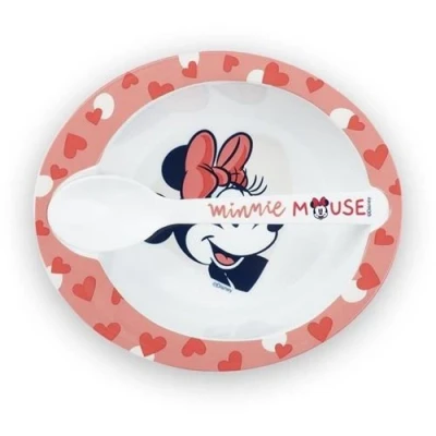 Image de Set repas micro ondes 2 pieces Bol et cuillere Minnie