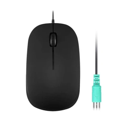 Afbeelding van Perixx Perimice 201 Muis PS2 Optisch Zwart 3 Toetsen 1000 dpi