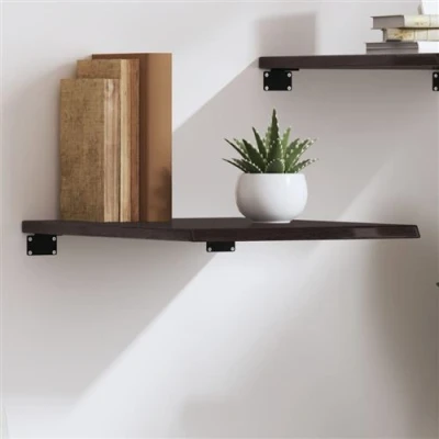 Afbeelding van Wandschap 40x60x2 cm behandeld massief eikenhout donkergrijs