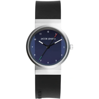 Afbeelding van Jacob Jensen Dames Horloge 724 New Line diameter 29 mm Blauw
