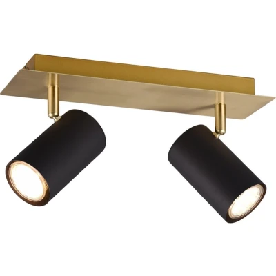 Afbeelding van Trio Leuchten Marley Opbouwspot 2x GU10 Zwart Goud