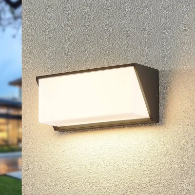 Afbeelding van Lindby LED buiten wandlamp Malim, 25 cm, antraciet, IP65