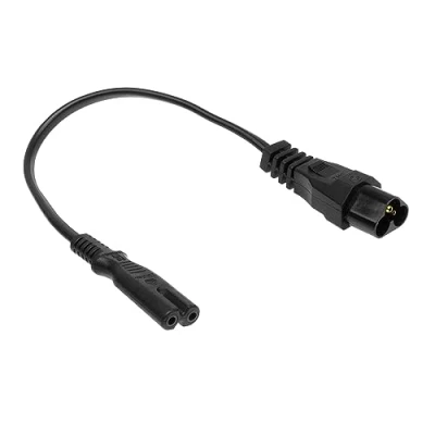 Afbeelding van ACT AK5249 Netsnoer Stroomkabel C6 C7 Zwart 20 cm
