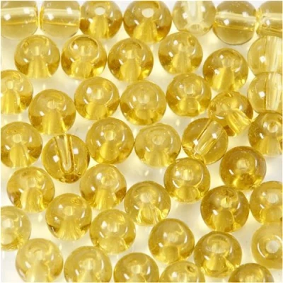 Image de Creotime perle ronde jaune 4 mm 45 pièces