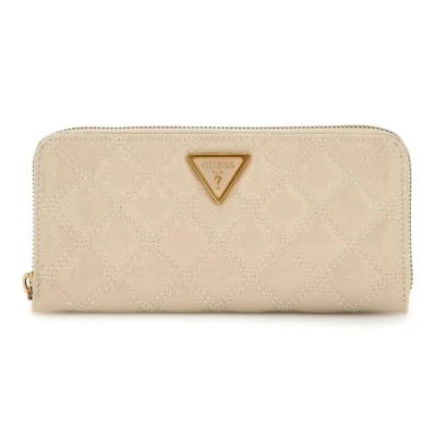 Afbeelding van Guess Giully Large ZIP Around Portemonnee, Dames, Maat: One Size, Almond