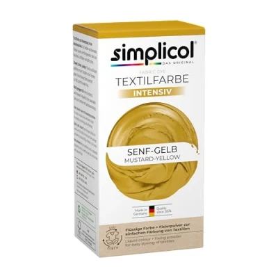 Afbeelding van Simplicol 1027247 intensieve textielverf, mosterdgeel, eenvoudige kleuring in de wasmachine, all one pakket, 1 verpakking