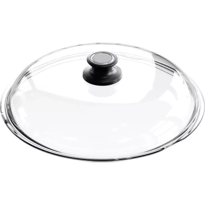 Afbeelding van AMT Gastroguss Glazen deksel Ø 32 cm Hittebestendig Pyrex Vaatwasserbestendig Wit 0,5 kg