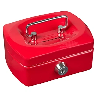 Afbeelding van Idena 50031 mini geldcassette, afmetingen 125 x 95 60 mm, kleur rood, 1 stuk
