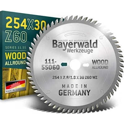Afbeelding van Bayerwald HM cirkelzaagblad 254 x 2,8/1,8 30 Z60 WZ (voor hout, profiellijsten enz.) Serie 11.55