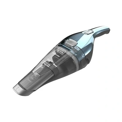 Image de BLACK+DECKER Aspirateur à Main sans Fil DUSTBUSTER Rechargeable 7,2V Aspi Compact et Puissant 15,5 AW Autonomie 17 Min Batterie Lithium ION Capacité 385 ML Bleu Chrome NVC220WBC QW