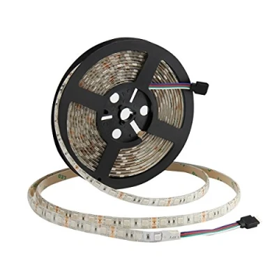 Afbeelding van SUPERNIGHT SMD 5050 waterdichte RGB LED lichtstrip (IP65) flexibel DC 12V 5m 300led voor binnen en buiten (60 leds/m)