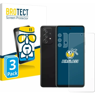 Afbeelding van BROTECT Screenprotector voor Samsung Galaxy A52 (Voor+Camera) Folie Beschermfolie Beschermglas transparant (3 Stuks)
