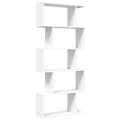 Image de vidaXL Étagère séparatrice de pièce à 5 niveaux blanc 70x24x161 cm858093
