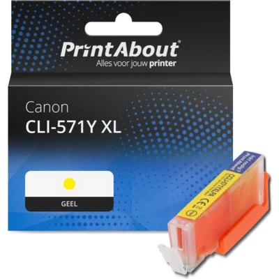 Afbeelding van Huismerk Canon CLI 571Y XL Inktcartridge Geel Hoge capaciteit