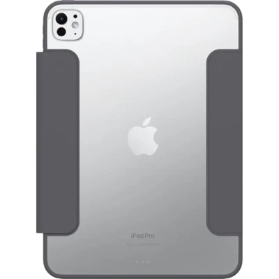 Image de OtterBox Symmetry Series Étui à rabat pour tablette polycarbonate, caoutchouc synthétique orage (clair/gris foncé) Apple 11 inch iPad Pro M4 Wi Fi, Fi + Cellular