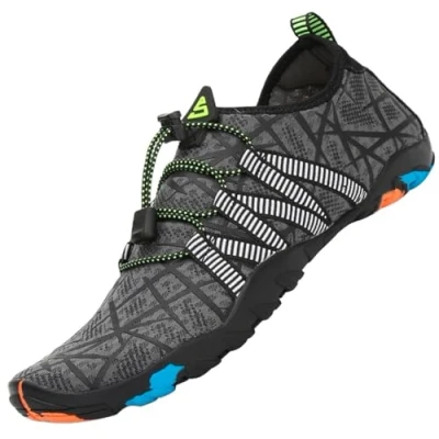 Afbeelding van SAGUARO Kinderen, jongens, meisjes, sneldrogend, antislip, waterschoenen, maat 28 36, grijs.
